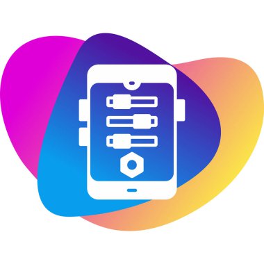 akıllı telefon web simgesi basit illüstrasyon