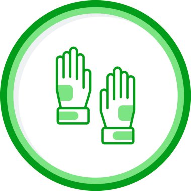 Eldiven simgesi, vektör illüstrasyonu basit tasarım