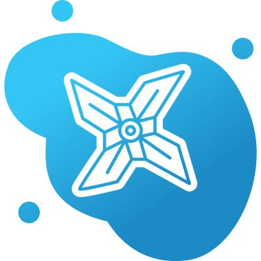 Shuriken simgesinin vektör illüstrasyonu          