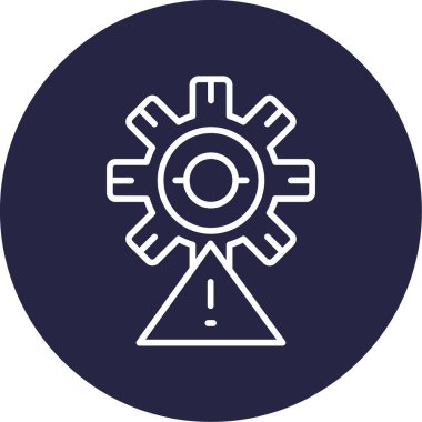 Uyarı vektör çizgisi simgesi, vektör illüstrasyonu 