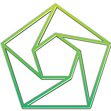 Pentagon mu? Web simgesi basit illüstrasyon