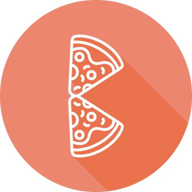 Pizza ikonu. düz dizayn. vektör illüstrasyonu 