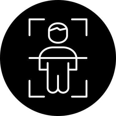 Vücut Tarama Web simgesi, vektör illüstrasyonu