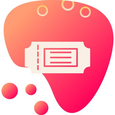 Bilet web simgesi, vektör çizim