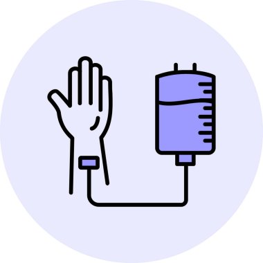 Kan Bağışı Web simgesi, vektör illüstrasyonu 