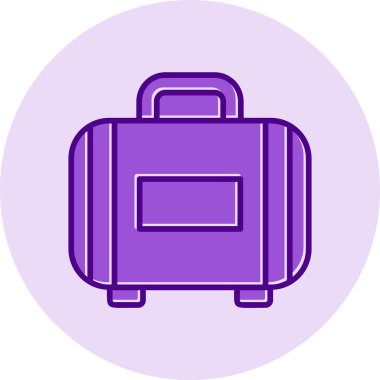 Bavul web simgesi, vektör çizim