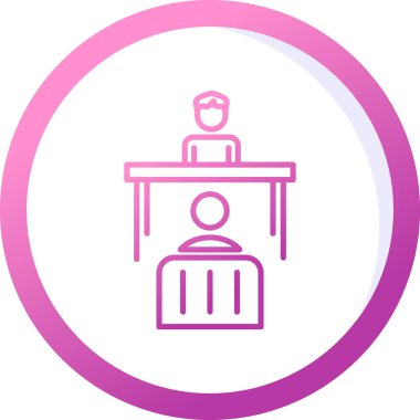 İş Görüşmesi modern simgesinin vektör illüstrasyonu        