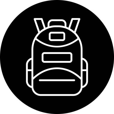 Sırt çantası. Web simgesi basit illüstrasyon