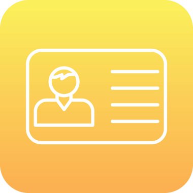 Ofis Kimliği Web simgesi, vektör illüstrasyonu