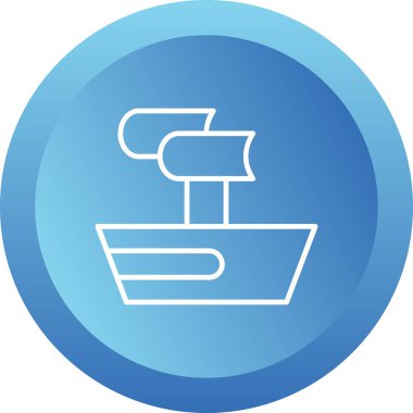 Trireme web simgesi vektör illüstrasyonu