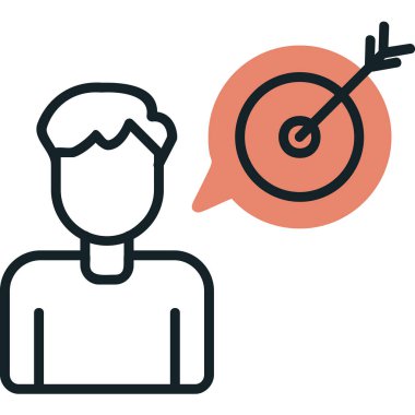 Amaç ağ simgesi vektör illüstrasyonu