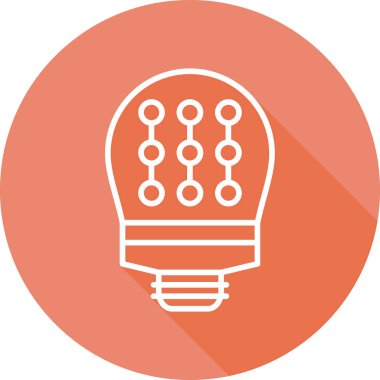 Ampul simgesi, vektör illüstrasyonu. Öncü Işık     