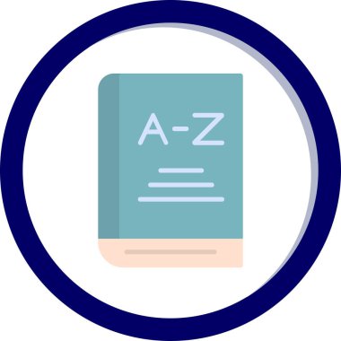 kitap simgesi, gramer konsepti, vektör illüstrasyonu