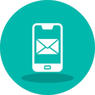 Telefon mesajı simge vektör çizim