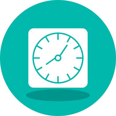 Duvar saati. Web simgesi basit illüstrasyon