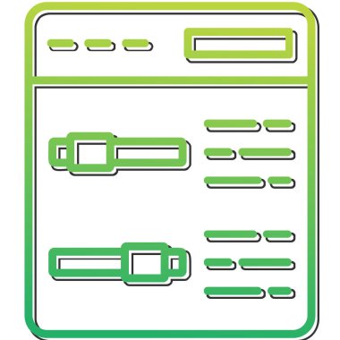 Web Ayarları. Web simgesi basit tasarım              