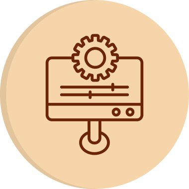 Kişiselleştirme web simgesi vektör illüstrasyonu