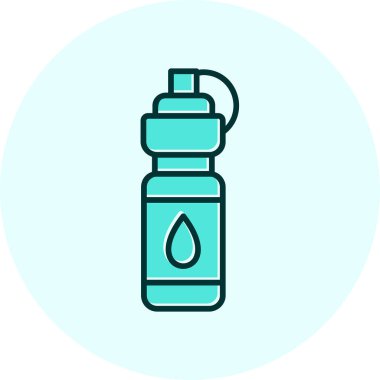 Su şişesi. Web simgesi basit illüstrasyon