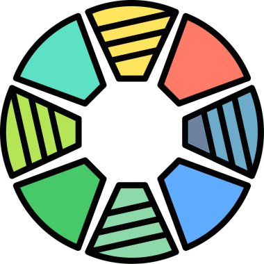 Donut Çizelgesi simgesinin vektör çizimi 