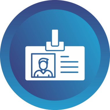 Kimlik kartı web simgesi, vektör illüstrasyonu