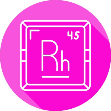 Rodyum modern simgesinin vektör illüstrasyonu                      