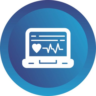 Düz biçimli kardiyoloji simgesi 