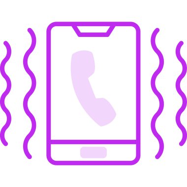 titreşim kipi vektör illüstrasyonlu cep telefonu