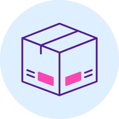 Paket, dağıtım simgesi vektör illüstrasyonu 