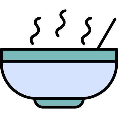 Kase çorba ağı basit illüstrasyon 