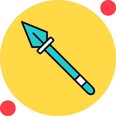 Mızrak simgesi vektör illüstrasyonu