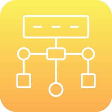 Algoritma. Web simgesi basit tasarım          
