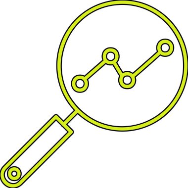 Analitik Araştırma. Web simgesi basit illüstrasyon             