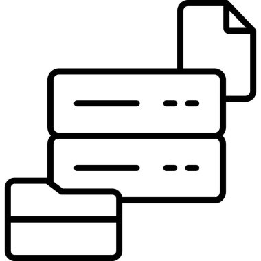 veritabanı web simgesi vektör çizimi