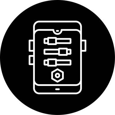 akıllı telefon web simgesi basit illüstrasyon