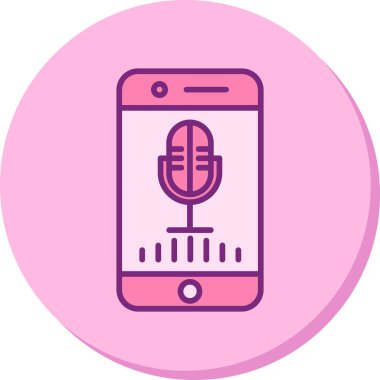 ses kayıt simgesi, vektör illüstrasyonu basit tasarım