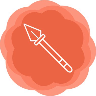 Mızrak simgesi vektör illüstrasyonu