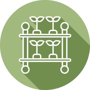 Dikey çiftçilik simgesi, vektör illüstrasyonu