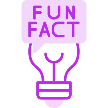 Eğlenceli Gerçekler konuşma balonu web simgesi, vektör illüstrasyonu