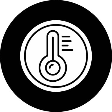 Termometre. Web simgesi basit illüstrasyon 