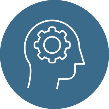 Eleştirel Düşünme Ağı simgesi, vektör illüstrasyonu