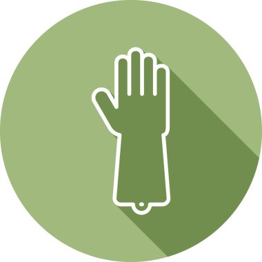 Lastik Eldiven simgesi, vektör illüstrasyonu 