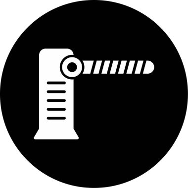 Güvenlik Kapısı Web Simgesi. Basit Vektör İllüstrasyonu