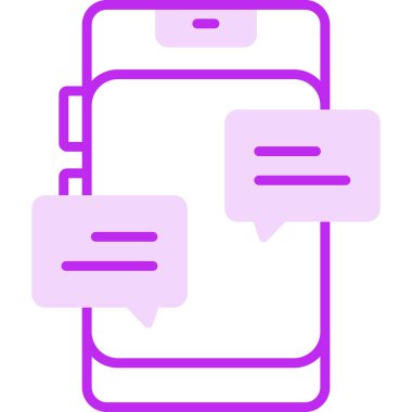 Sohbet baloncukları simgesi, vektör illüstrasyonu basit tasarım