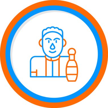 Bowler simgesi vektör illüstrasyonu