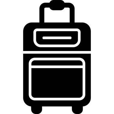 Bavul web simgesi, vektör çizim