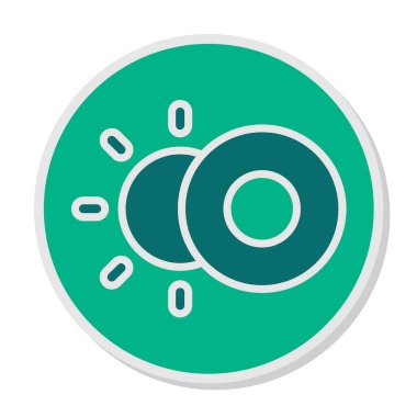 Karanlık mod. Web simgesi basit illüstrasyon