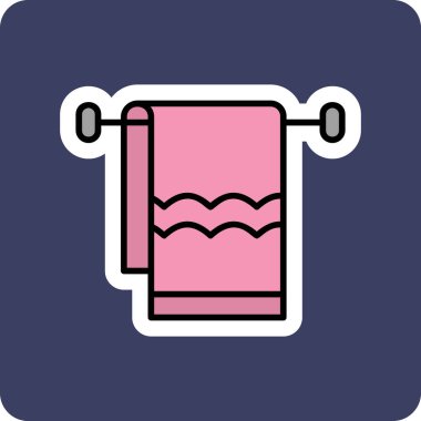 Havlu ağ simgesi, vektör illüstrasyonu 