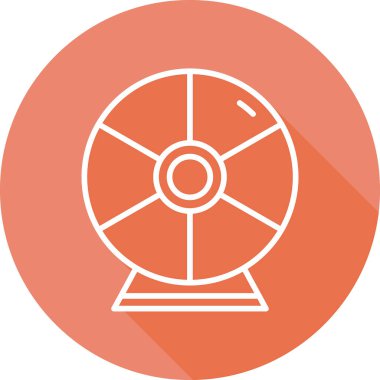 tekerlek düz simgesi, vektör çizim