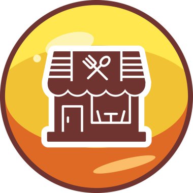 restoran simgesi web basit illüstrasyon