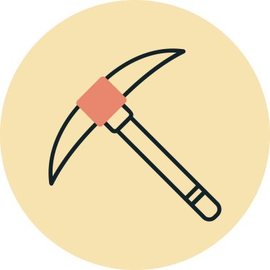 Kazma ağ simgesi, vektör illüstrasyonu                              